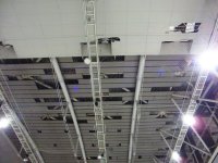 避難所ビックパレットふくしまの天井　
